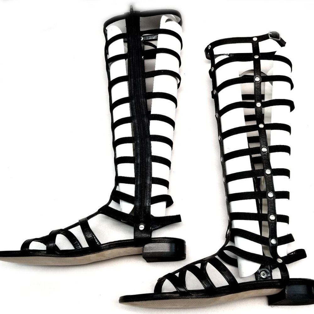 Stuart Weitzman Black Gladiator Sandals